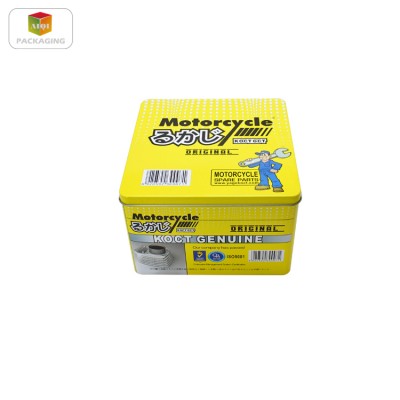 Wholesale square shape small metal cookie tin boxes with lids