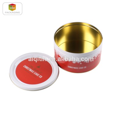 decorative tin box for cookies/big round tins/food/candy metal tin box packaging