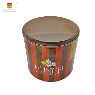 2.5 gallon round popcorn tin can