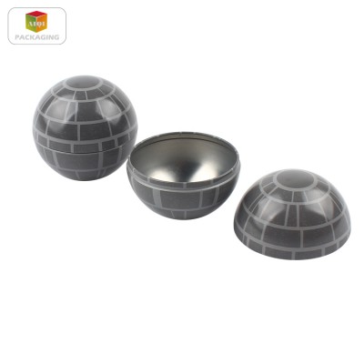 Metal candy tin ball/ ball shape tin for Easter decoration/ Valentine gift ball box for chocolate