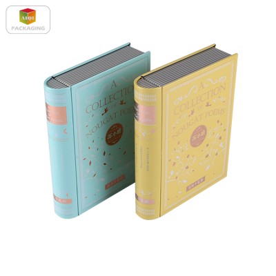 personalized rectangular tin box for book package